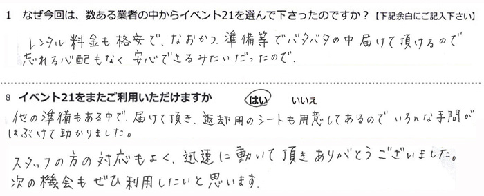 �����^���������i���ŁA�Ȃ����������Ńo�^�o�^�̒��͂��Ē�����̂�
�Y���S�z���Ȃ����S�o����݂����������̂ŁB

���̏���������̒��œ͂��Ē����ԋp�p�̃V�[�g���p�ӂ��Ă���̂ł����Ȏ�Ԃ��Ȃ��ď�����܂����B

�X�^�b�t�̕��̑Ή����悭�A�v���ɓ����Ē������肪�Ƃ��������܂����B
���̋@�B�����񗘗p�������Ǝv���܂��B