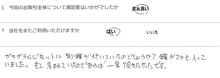 �K���K�������Z�b�g�ɓ�������t���Ă����̂ł��傤���H�����Q���������Ă��܂����B
�����܂܂�Ă����̂ł���Έꌾ�������������ł��B