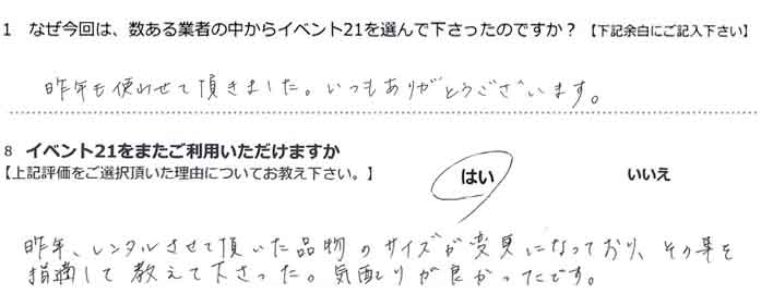 ��N���g�킹�Ē����܂����B
�������肪�Ƃ��������܂��B
��N�A�����^�������Ē������i���̃T�C�Y���ύX�ɂȂ��Ă���A
���̎����w�E���ċ����ĉ��������B
�C�z�肪�ǂ������ł��B