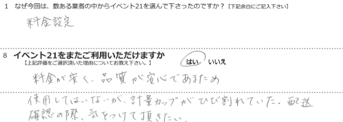 �����ݒ�<br>
�����������A�i�������S�ł��邽��<br>
�g�p���Ă͂��Ȃ����A�v�ʃJ�b�v���Ђъ���Ă����B�z���m�F�̍ہA�C�����Ē��������B